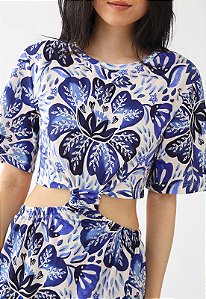 Vestido Cropped Nó Paraíso de Flor