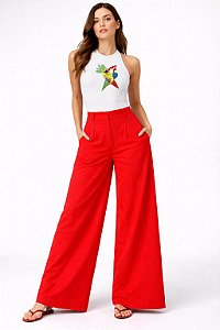 Calça Cintura Baixa Vermelha (SEM TROCA)