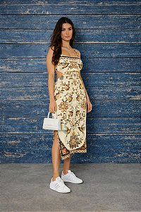 Vestido Rib Midi Romance de Passaro