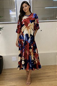 Vestido Estampa Chita Pintada (BAZAR)