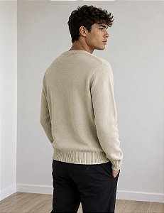 Sueter Tricot Bege Liso ZR
