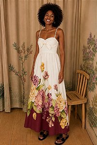 Vestido Longo Estampa Versalles (sem troca)
