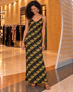 Vestido Longo Alcinha Banana Tassel