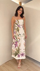 Vestido Longo Jardim Sereno