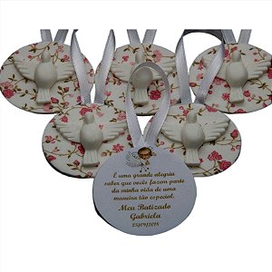 Lembrancinha de Batizado Pingente personalizado.