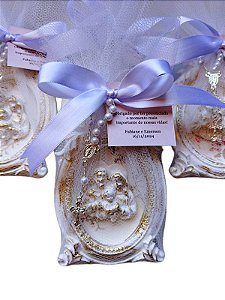 Lembrancinha de casamento mini quadro Sagrada Família