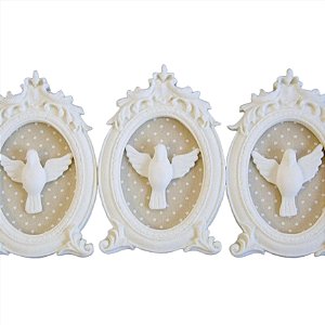 Lembrancinha de batizado mini quadro.