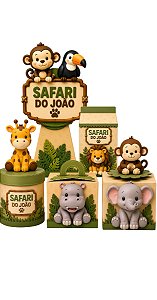 Festa infantil tema safari 3D