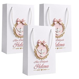 Sacola Personalizada para Doces e Lembrancinhas de Batizado – Impressão 3D Premium