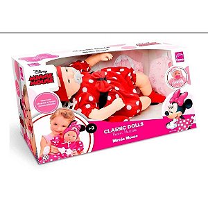 Boneca Minnie Recem Nascido Classic Dolls - Roma Brinquedos