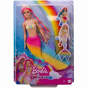 Barbie Dreamtopia sereia arco-iris magica Mattel GTF89