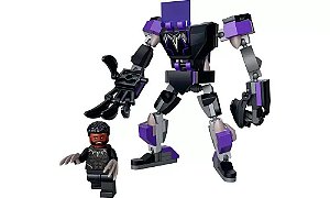 Bloco De Montar Armadura Robo Pantera Negra 124 Pecas Lego