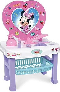 Penteadeira com 6 Pecas Mielle Brinquedos Disney Minnie