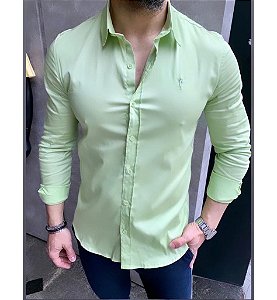 CAMISA ML VERDE AGUA SLIM