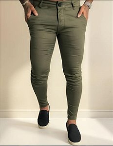 CALÇA ALFAIATARIA VERDE MILITAR