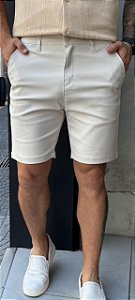 BERMUDA ALFAIATARIA SLIM AREIA