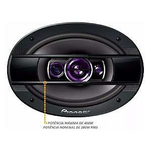 PAR ALTO FALANTE PIONEER 6X9 200W RMS QUADRIAXIAL TS-6960BR
