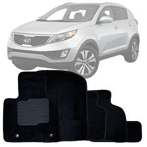 JOGO DE TAPETE CARPETE SOFT KIA SPORTAGE 2012 A 2017 LUXO