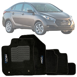 JOGO DE TAPETE CARPETE SOFT CONFORT HYUNDAI HB20S LUXO