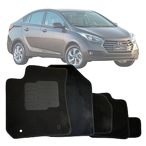 JOGO DE TAPETE CARPETE SOFT CONFORT HYUNDAI HB20S LUXO