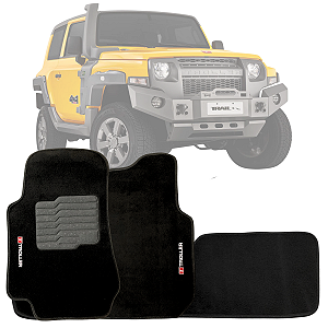 JOGO DE TAPETE CARPETE SOFT JEEP TROLLER 2015 A 2020 LUXO