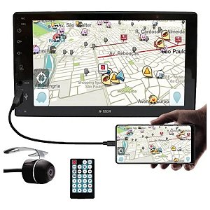 CENTRAL MULTIMIDIA MP5 2 DIN BLUETOOTH ESPELHAMENTO + CAMERA DE RÉ