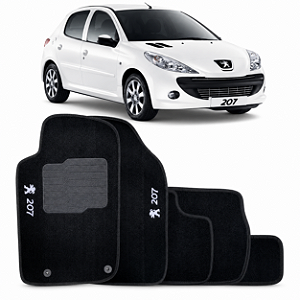 JOGO DE TAPETE CARPETE SOFT PEUGEOT 207 2007/2013 LUXO