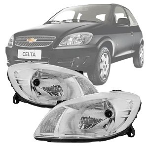 PAR FAROL CELTA 2007 A 2015 PRISMA 2006 A 2012 CROMADO
