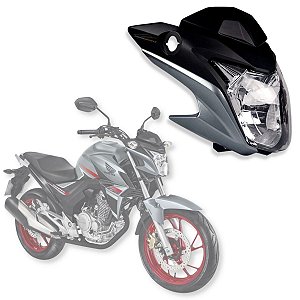 FRENTE FAROL E CARENAGEM CB 250 TWISTER CINZA METÁLICO 2016