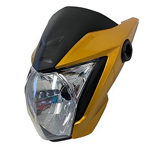 KIT BLOCO ÓPTICO FAROL CARENAGEM TITAN 160 2022  AMARELO