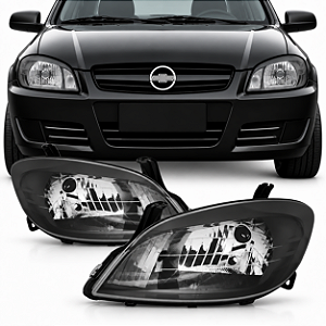 PAR FAROL CELTA 2007 A 2015 PRISMA 2006 A 2012 MASCARA NEGRA