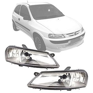 PAR FAROL CELTA 2000 A 2006 CROMADO FOCO SIMPLES