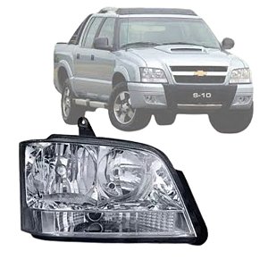 FAROL CHEVROLET S10 2004 A 2007 LADO DIREITO CRISTAL