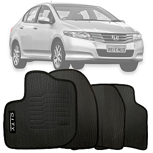 JOGO DE TAPETE BORRACHA PVC HONDA CITY 2009 Á 2014