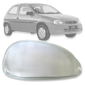 LENTE LISA VIDRO FAROL CORSA 2000 A 2002 LADO DIREITO