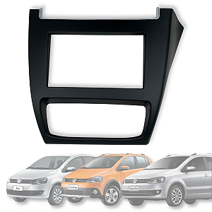 Moldura Painel  Dvd 2 Din Fox Crossfox Spacefox 2013 Preto