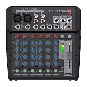 Mesa De Som Automotivo Stetsom Stm1206 6 Canais 4 Eq Band