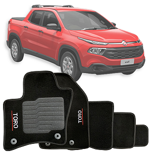 JOGO TAPETE CARPETE FIAT TORO 2016 2017 2018 2019 2020 5PÇS