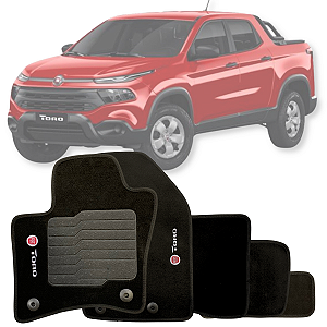 JOGO TAPETE CARPETE FIAT TORO 2016 2017 2018 2019 2020 5PÇS