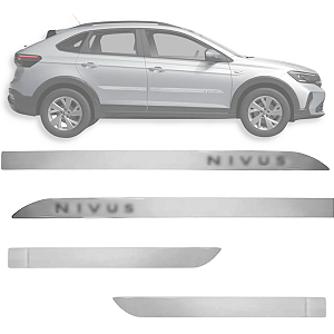 Jogo De Friso Porta Lateral Nivus 2020 2021 Prata Sirius