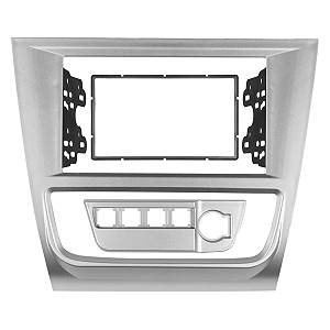MOLDURA PAINEL ABS 2 DIN GOL VOYAGE SAVEIRO G6  PRATA 7"