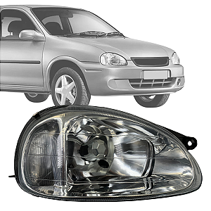 FAROL DIANTEIRO LISA VIDRO CORSA 2001 A 2010 LADO DIREITO