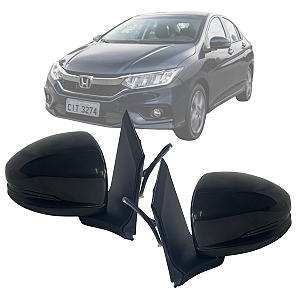 PAR RETROVISOR EXTERNO ELETRICO 3 FIOS CITY 2015 Á 2021