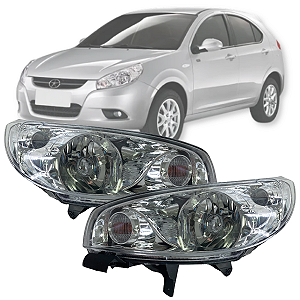 PAR FAROL DIANTEIRO MANUAL CROMADO J3 2011 Á 2013