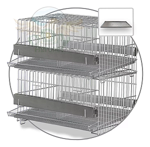 Gaiola Codorna Poedeira Japonesa Bateria 40 Aves - Kit 2 Und