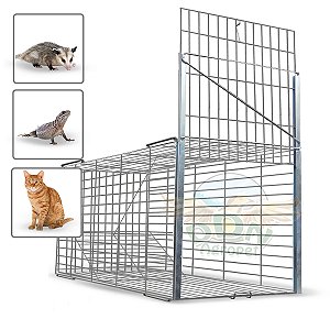 Armadilha Desmontável Gatoeira Pegar Gatos Gambás Lagarto