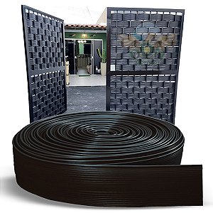 Protetor Privativo Fechamento Grade Portão Grama 50m (Preto)