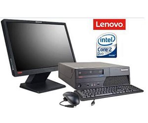 Lenovo Core 2 Duo com 2GB de Memória HD 160GB + Monitor 15, teclado e mouse