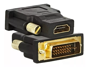 Adaptador Conector Dvi Digital Macho 24+1 Para Hdmi Fêmea