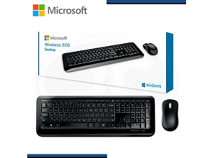 Kit Teclado E Mouse Microsoft Wireless 850 Preto - Py9-00021